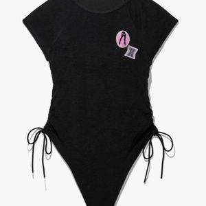 Savage X Fenty 70s Ruched Terry Thong Teddy - NEW - NWT